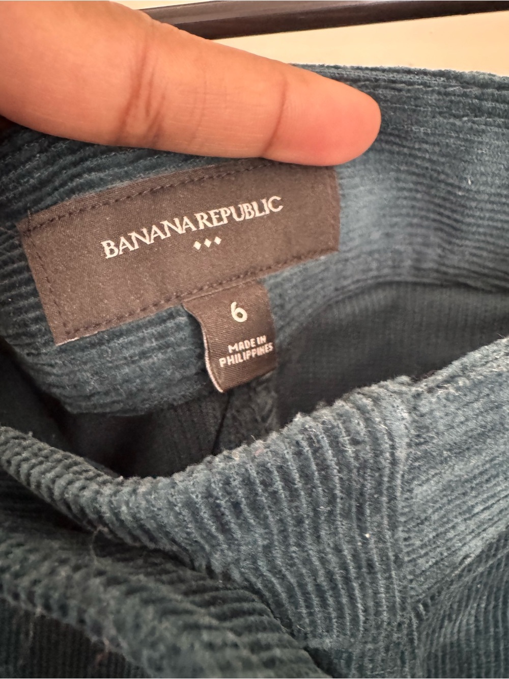 Banana Republic Teal Button-Front Corduroy Midi Skirt - Picture 5 of 7
